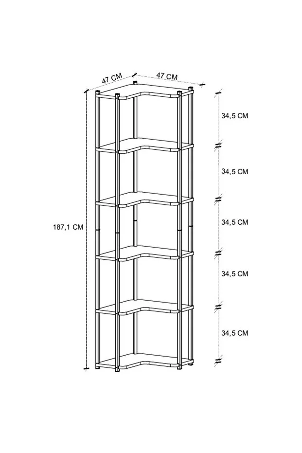 6 Raflı Çiçeklik Rafı Saksılık Standı Dekoratif Aksesuar Rafı Saksılık Sardes Beyaz